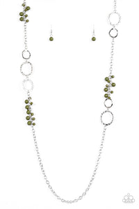 Paparazzi "Wanderlust Way" Green Necklace & Earring Set Paparazzi Jewelry