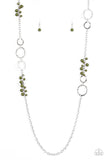 Paparazzi "Wanderlust Way" Green Necklace & Earring Set Paparazzi Jewelry