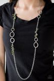 Paparazzi "Wanderlust Way" Green Necklace & Earring Set Paparazzi Jewelry