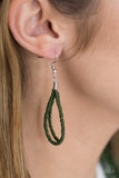 Paparazzi "Living The Gleam" Green Necklace & Earring Set Paparazzi Jewelry