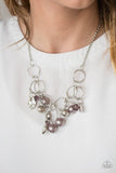 Paparazzi "In A Bind" Silver Necklace & Earring Set Paparazzi Jewelry