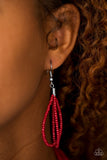 Paparazzi "Living The GLEAM" Red Necklace & Earring Set Paparazzi Jewelry