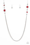 Paparazzi "Times Square Treasure" Red Necklace & Earring Set Paparazzi Jewelry