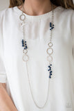 Paparazzi "Wanderlust Way" Blue Necklace & Earring Set Paparazzi Jewelry