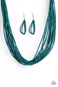 Paparazzi "Wide Open Spaces" Blue 248XX Necklace & Earring Set Paparazzi Jewelry
