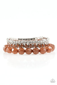 Paparazzi "Beautiful Bravado" Brown Bracelet Paparazzi Jewelry