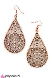 Paparazzi "At First Glance" Copper Earrings Paparazzi Jewelry