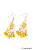 Paparazzi "A Royal Affair" Yellow Earrings Paparazzi Jewelry