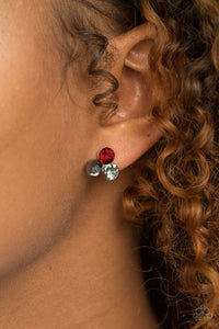 Paparazzi "Everything Must GLOW!" Red Post Earrings Paparazzi Jewelry