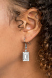Paparazzi "Dining With Divas" White Earrings Paparazzi Jewelry