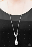 Paparazzi "Just A Drop" Silver Tone Teardrop Pendant Necklace & Earring Set Paparazzi Jewelry