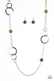 Paparazzi "Keepin It Cali" Green Necklace & Earring Set Paparazzi Jewelry