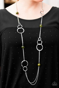 Paparazzi "Keepin It Cali" Green Necklace & Earring Set Paparazzi Jewelry