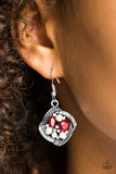 Paparazzi "Prestigious Shimmer" Red Earrings Paparazzi Jewelry
