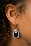 Paparazzi "Crown Court" Black Earrings Paparazzi Jewelry