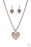 Paparazzi "FILIGREE Your Heart With Love" Copper Necklace & Earring Set Paparazzi Jewelry