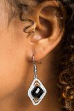 Paparazzi "See You In Court" Black Earrings Paparazzi Jewelry