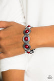 Paparazzi "Adventurously Amazon" Red Bracelet Paparazzi Jewelry