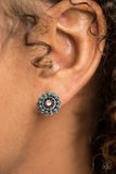 Paparazzi "Dreamy Dahlia" Blue Post Earrings Paparazzi Jewelry