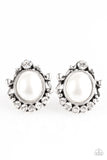 Paparazzi "Poshly Princess" White Post Earrings Paparazzi Jewelry