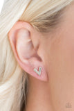 Paparazzi "Hit The Mark" Silver Tone Post V Shape Earrings Paparazzi Jewelry