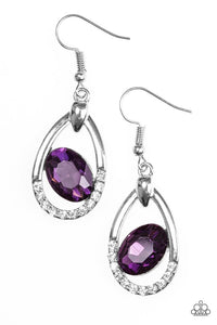 Paparazzi "Uptown Crown" Purple Earrings Paparazzi Jewelry