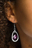 Paparazzi "Uptown Crown" Purple Earrings Paparazzi Jewelry