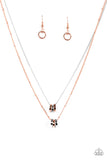 Paparazzi "Radiant In Rings" Multi Silver Copper Ring Necklace & Earring Set Paparazzi Jewelry