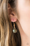 Paparazzi "Stone Magnificence" Green Stone Pendant Gold Necklace & Earring Set Paparazzi Jewelry