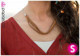 Paparazzi "Best Suede Plans" Brown Necklace & Earring Set Paparazzi Jewelry