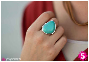 Paparazzi "Heart of the Earth" Blue Turquoise Ring Paparazzi Jewelry