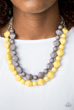 Paparazzi "Rio Rhythm" Yellow Necklace & Earring Set Paparazzi Jewelry