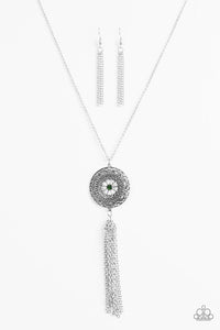 Paparazzi "Noble Navigator" Green Necklace & Earring Set Paparazzi Jewelry