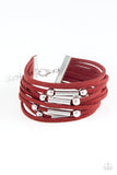 Paparazzi "Back To BACKPACKER" Red Wrap Bracelet Paparazzi Jewelry