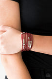 Paparazzi "Back To BACKPACKER" Red Wrap Bracelet Paparazzi Jewelry