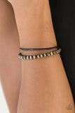 Paparazzi "Tranquil Trails" Brown With Brass Metallic Bead Leather Cord Urban Bracelet Unisex Paparazzi Jewelry