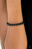 Paparazzi "Confident" Black Glassy Bead Stretchy Bracelet Paparazzi Jewelry