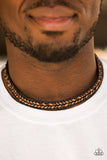 Paparazzi "Range Explorer" Brown & Black Cord Urban Necklace Unisex Paparazzi Jewelry