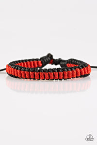 Paparazzi "TRAIL Tracker" Red Urban Bracelet Unisex Paparazzi Jewelry