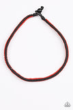 Paparazzi "High-Speed TRAIL" Red Urban Necklace Unisex Paparazzi Jewelry