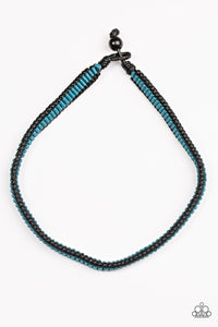 Paparazzi "High-Speed TRAIL" Blue Urban Necklace Unisex Paparazzi Jewelry