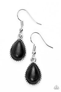 Paparazzi "Sandstone Symphony" Black Earrings Paparazzi Jewelry