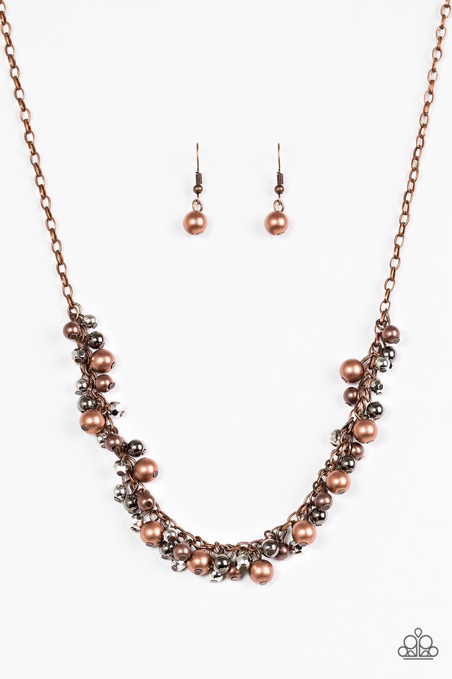 Paparazzi "Belle Of The Ball" Multi Copper Silver Gunmetal Bead Neckla