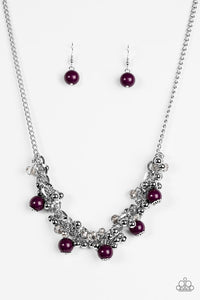 Paparazzi "A Pop of Posh" Purple Necklace & Earring Set Paparazzi Jewelry