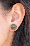 Paparazzi VINTAGE VAULT "Garden Glee" Brass Post Earrings Paparazzi Jewelry