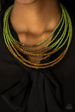 Paparazzi "The Savannah Plains" Green Necklace & Earring Set Paparazzi Jewelry