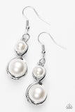 Paparazzi "Set The Stage" White Earrings Paparazzi Jewelry