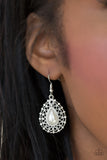 Paparazzi "Court Chic" White Earrings Paparazzi Jewelry