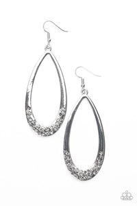 Paparazzi "SHIMMER-Dipping" Silver Earrings Paparazzi Jewelry