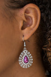 Paparazzi "Court Chic" Purple Earrings Paparazzi Jewelry